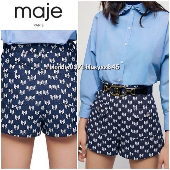 Maje Pants - Maje “Ionala” bow shorts FR40/US 8